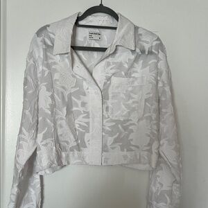 Frank and Oak White Sheer Top